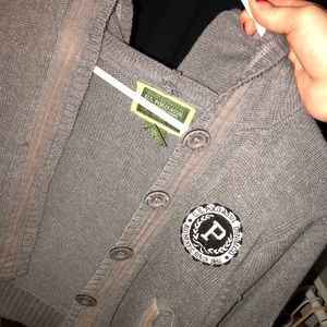 cropped button up sweater FITS SMALL